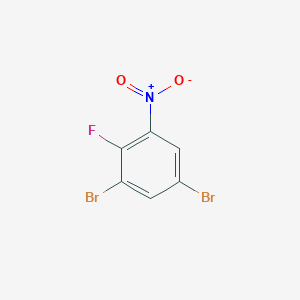 molecular formula C6H2Br2FNO2 B2854603 1,5-Dibromo-2-fluoro-3-nitrobenzene CAS No. 1692892-66-2