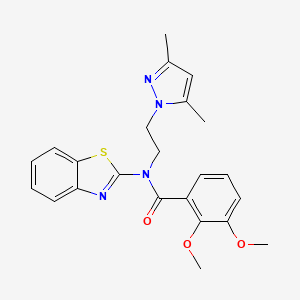 N-(benzo[d]thiazol-2-yl)-N-(2-(3,5-dimethyl-1H-pyrazol-1-yl)ethyl)-2,3-dimethoxybenzamide