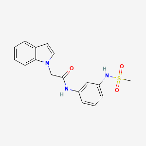 molecular formula C17H17N3O3S B2854608 2-(1H-indol-1-yl)-N-(3-(methylsulfonamido)phenyl)acetamide CAS No. 1207050-73-4