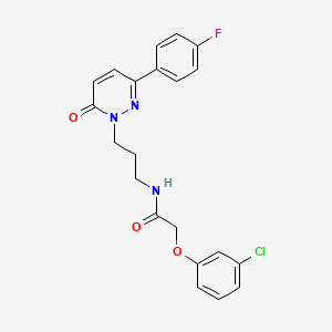 2-(3-chlorophenoxy)-N-(3-(3-(4-fluorophenyl)-6-oxopyridazin-1(6H)-yl)propyl)acetamide
