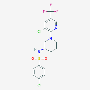 4-chloro-N-[(3S)-1-[3-chloro-5-(trifluoromethyl)pyridin-2-yl]piperidin-3-yl]benzene-1-sulfonamide