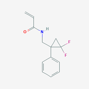 molecular formula C13H13F2NO B2854612 N-[(2,2-Difluoro-1-phenylcyclopropyl)methyl]prop-2-enamide CAS No. 2361640-34-6