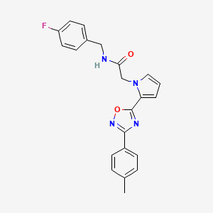N-(4-fluorobenzyl)-2-{2-[3-(4-methylphenyl)-1,2,4-oxadiazol-5-yl]-1H-pyrrol-1-yl}acetamide