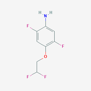 molecular formula C8H7F4NO B2854639 4-(2,2-Difluoroethoxy)-2,5-difluoroaniline CAS No. 1342229-28-0