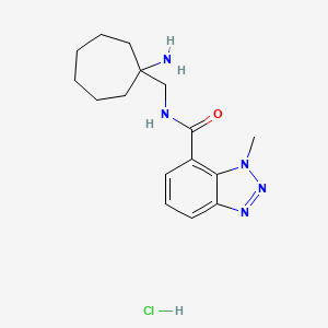 N-[(1-Aminocycloheptyl)methyl]-3-methylbenzotriazole-4-carboxamide;hydrochloride