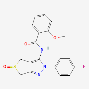 N-[2-(4-fluorophenyl)-5-oxo-4,6-dihydrothieno[3,4-c]pyrazol-3-yl]-2-methoxybenzamide