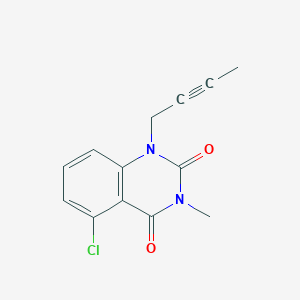 molecular formula C13H11ClN2O2 B2854671 1-(but-2-yn-1-yl)-5-chloro-3-methylquinazoline-2,4(1H,3H)-dione CAS No. 2195938-13-5
