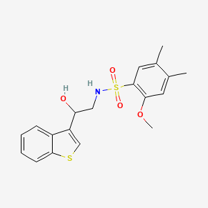 N-(2-(benzo[b]thiophen-3-yl)-2-hydroxyethyl)-2-methoxy-4,5-dimethylbenzenesulfonamide