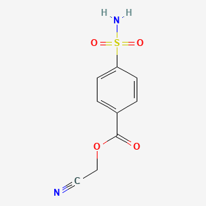 molecular formula C9H8N2O4S B2854676 Cyanomethyl 4-sulfamoylbenzoate CAS No. 929972-24-7