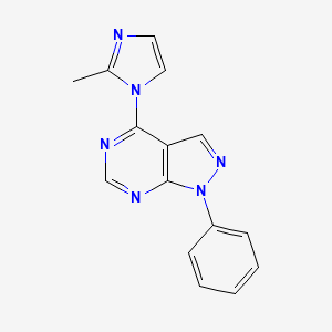 4-(2-methyl-1H-imidazol-1-yl)-1-phenyl-1H-pyrazolo[3,4-d]pyrimidine