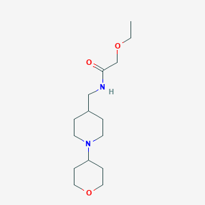 molecular formula C15H28N2O3 B2854698 2-ethoxy-N-((1-(tetrahydro-2H-pyran-4-yl)piperidin-4-yl)methyl)acetamide CAS No. 2034443-50-8