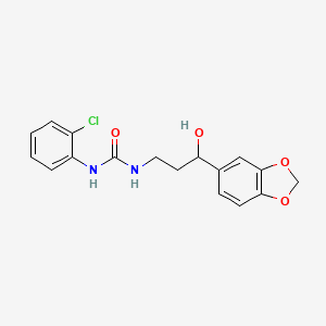 molecular formula C17H17ClN2O4 B2854699 1-(3-(Benzo[d][1,3]dioxol-5-yl)-3-hydroxypropyl)-3-(2-chlorophenyl)urea CAS No. 1421480-86-5