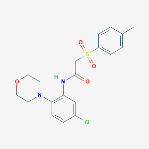 N-[5-chloro-2-(4-morpholinyl)phenyl]-2-[(4-methylphenyl)sulfonyl]acetamide