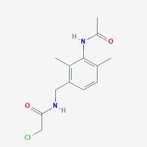 molecular formula C13H17ClN2O2 B2854714 N-[3-(acetylamino)-2,4-dimethylbenzyl]-2-chloroacetamide CAS No. 519041-85-1