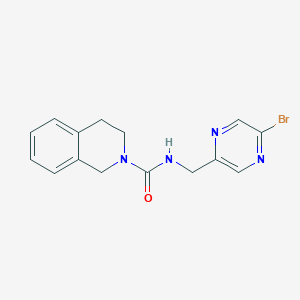 molecular formula C15H15BrN4O B2854716 N-[(5-Bromopyrazin-2-yl)methyl]-3,4-dihydro-1H-isoquinoline-2-carboxamide CAS No. 2193807-75-7