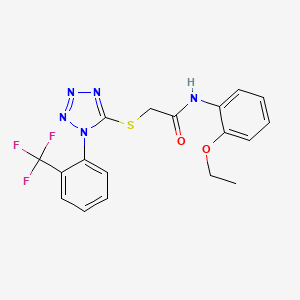 N-(2-ethoxyphenyl)-2-((1-(2-(trifluoromethyl)phenyl)-1H-tetrazol-5-yl)thio)acetamide
