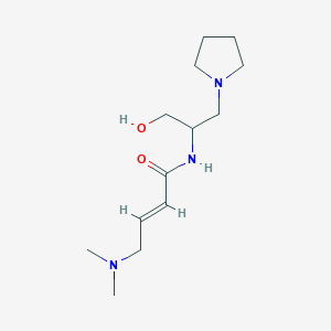 molecular formula C13H25N3O2 B2854725 (E)-4-(Dimethylamino)-N-(1-hydroxy-3-pyrrolidin-1-ylpropan-2-yl)but-2-enamide CAS No. 2411331-47-8