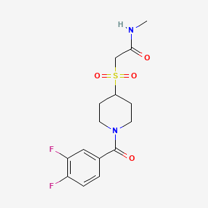 2-((1-(3,4-difluorobenzoyl)piperidin-4-yl)sulfonyl)-N-methylacetamide