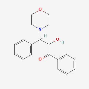 molecular formula C19H21NO3 B2854744 2-Hydroxy-3-morpholino-1,3-diphenyl-1-propanone CAS No. 67295-26-5