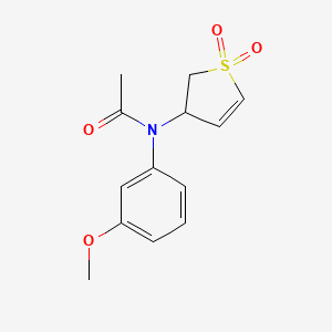 molecular formula C13H15NO4S B2854745 N-(1,1-Dioxido-2,3-dihydro-3-thienyl)-N-(3-methoxyphenyl)acetamide CAS No. 294851-33-5