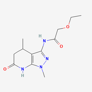 molecular formula C12H18N4O3 B2854747 N-(1,4-dimethyl-6-oxo-4,5,6,7-tetrahydro-1H-pyrazolo[3,4-b]pyridin-3-yl)-2-ethoxyacetamide CAS No. 1209586-39-9