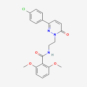 molecular formula C21H20ClN3O4 B2854748 N-(2-(3-(4-chlorophenyl)-6-oxopyridazin-1(6H)-yl)ethyl)-2,6-dimethoxybenzamide CAS No. 921577-77-7