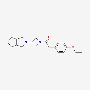 molecular formula C20H28N2O2 B2854751 1-[3-(3,3a,4,5,6,6a-Hexahydro-1H-cyclopenta[c]pyrrol-2-yl)azetidin-1-yl]-2-(4-ethoxyphenyl)ethanone CAS No. 2415540-11-1