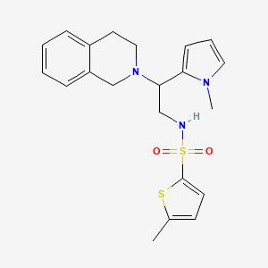 N-(2-(3,4-dihydroisoquinolin-2(1H)-yl)-2-(1-methyl-1H-pyrrol-2-yl)ethyl)-5-methylthiophene-2-sulfonamide