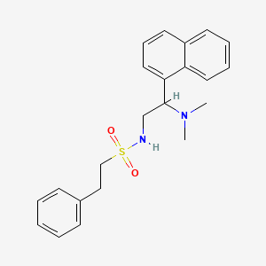molecular formula C22H26N2O2S B2854759 N-(2-(dimethylamino)-2-(naphthalen-1-yl)ethyl)-2-phenylethanesulfonamide CAS No. 941917-46-0