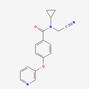 molecular formula C17H15N3O2 B2854762 N-(cyanomethyl)-N-cyclopropyl-4-(pyridin-3-yloxy)benzamide CAS No. 1252468-97-5