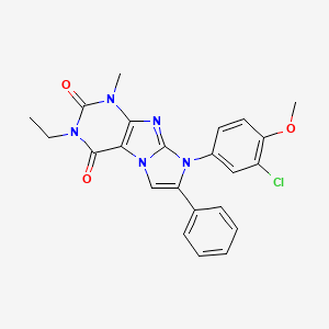 8-(3-chloro-4-methoxyphenyl)-3-ethyl-1-methyl-7-phenyl-1H-imidazo[2,1-f]purine-2,4(3H,8H)-dione