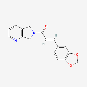 molecular formula C17H14N2O3 B2854768 (E)-3-(benzo[d][1,3]dioxol-5-yl)-1-(5H-pyrrolo[3,4-b]pyridin-6(7H)-yl)prop-2-en-1-one CAS No. 2321336-75-6