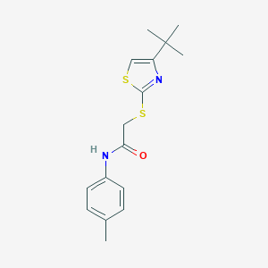 2-[(4-tert-butyl-1,3-thiazol-2-yl)sulfanyl]-N-(4-methylphenyl)acetamide