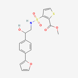 molecular formula C18H17NO6S2 B2854787 Methyl 3-({2-[4-(furan-2-yl)phenyl]-2-hydroxyethyl}sulfamoyl)thiophene-2-carboxylate CAS No. 2097934-05-7