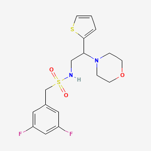 molecular formula C17H20F2N2O3S2 B2854788 1-(3,5-difluorophenyl)-N-(2-morpholino-2-(thiophen-2-yl)ethyl)methanesulfonamide CAS No. 1396844-05-5