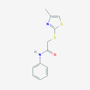 2-[(4-methyl-1,3-thiazol-2-yl)sulfanyl]-N-phenylacetamide