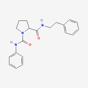 molecular formula C20H23N3O2 B2854819 N~1~-phenyl-N~2~-(2-phenylethyl)pyrrolidine-1,2-dicarboxamide CAS No. 1080661-78-4