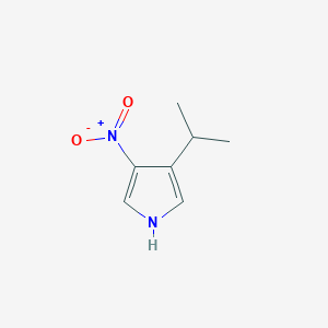 molecular formula C7H10N2O2 B2854837 1H-吡咯, 3-(1-甲基乙基)-4-硝基- CAS No. 1195619-32-9