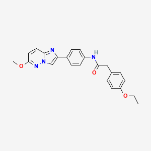 molecular formula C23H22N4O3 B2854838 2-(4-ethoxyphenyl)-N-(4-(6-methoxyimidazo[1,2-b]pyridazin-2-yl)phenyl)acetamide CAS No. 953243-26-0
