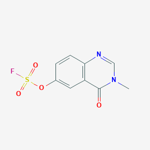 molecular formula C9H7FN2O4S B2854839 6-Fluorosulfonyloxy-3-methyl-4-oxoquinazoline CAS No. 2411299-91-5