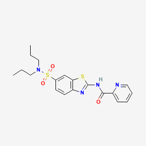N-[6-(dipropylsulfamoyl)-1,3-benzothiazol-2-yl]pyridine-2-carboxamide