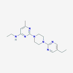 molecular formula C17H25N7 B2854852 N-Ethyl-2-[4-(5-ethylpyrimidin-2-yl)piperazin-1-yl]-6-methylpyrimidin-4-amine CAS No. 2415470-39-0