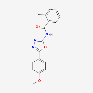 molecular formula C17H15N3O3 B2854870 N-(5-(4-methoxyphenyl)-1,3,4-oxadiazol-2-yl)-2-methylbenzamide CAS No. 888414-80-0
