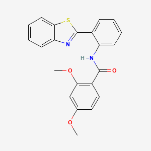 molecular formula C22H18N2O3S B2854872 N-[2-(1,3-benzothiazol-2-yl)phenyl]-2,4-dimethoxybenzamide CAS No. 477569-54-3