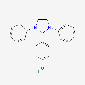 molecular formula C21H20N2O B2854876 4-(1,3-Diphenylimidazolidin-2-yl)phenol CAS No. 58343-00-3