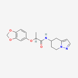 2-(benzo[d][1,3]dioxol-5-yloxy)-N-(4,5,6,7-tetrahydropyrazolo[1,5-a]pyridin-5-yl)propanamide