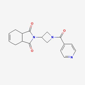 molecular formula C17H17N3O3 B2854885 2-(1-isonicotinoylazetidin-3-yl)-3a,4,7,7a-tetrahydro-1H-isoindole-1,3(2H)-dione CAS No. 1903781-86-1