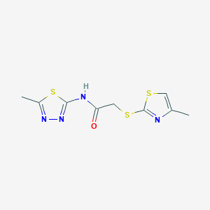 N-(5-methyl-1,3,4-thiadiazol-2-yl)-2-[(4-methyl-1,3-thiazol-2-yl)sulfanyl]acetamide