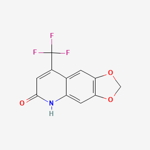 molecular formula C11H6F3NO3 B2854890 8-(Trifluoromethyl)-[1,3]dioxolo[4,5-g]quinolin-6-ol CAS No. 249737-08-4