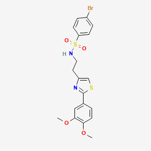 molecular formula C19H19BrN2O4S2 B2854893 4-溴-N-(2-(2-(3,4-二甲氧基苯基)噻唑-4-基)乙基)苯磺酰胺 CAS No. 863512-29-2